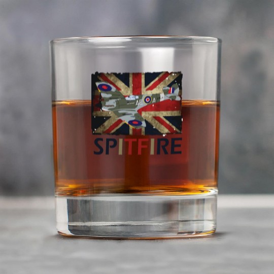 Spitfire WW2 Fighter Aircraft Airplane Union Jack Rock Glasses