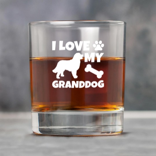 I Love My Granddog Bernese Mountain Dog Rock Glasses