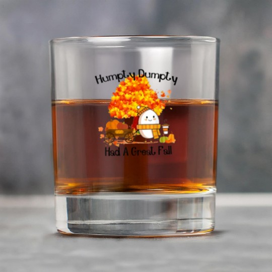 Humpty Dumpty Had A Great Fall Thanksgiving Autumn Rock Glasses