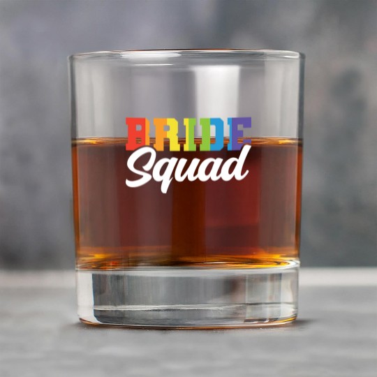 Bride Squad Lgbt Couple Wedding Gay Pride Bridal Rock Glasses