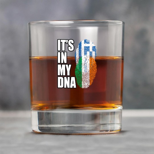 Greek And Irish Mix Heritage DNA Flag Rock Glasses