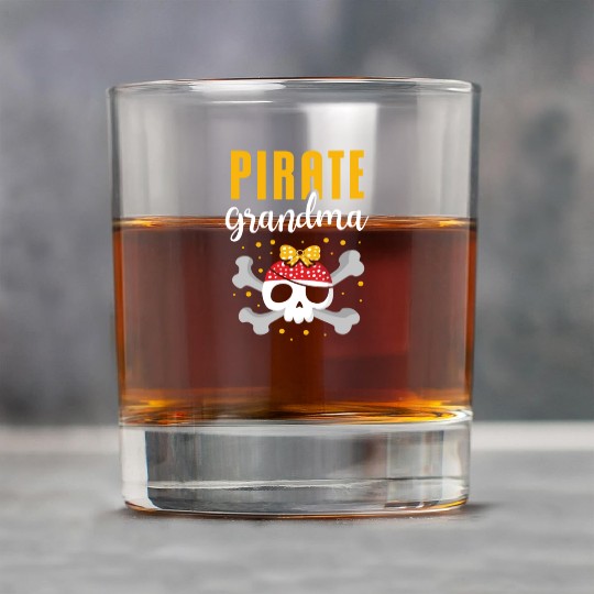 Pirate Grandma Best Grandmother Ever Caribbean Rock Glasses