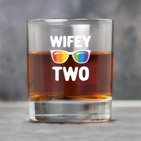 Wife Two Funny Lgbt Lesbian Couple LGBT Pride Gay Rock Glasses
