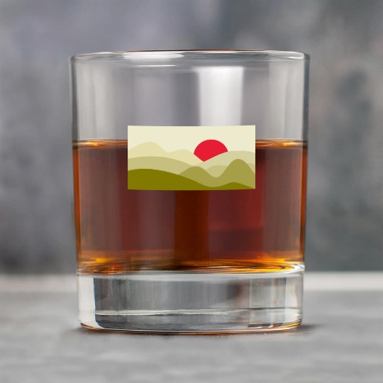 Minimalist Sun Olive Green Rock Glasses