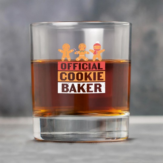 Christmas Official Cookie Baker xmas christmas Rock Glasses
