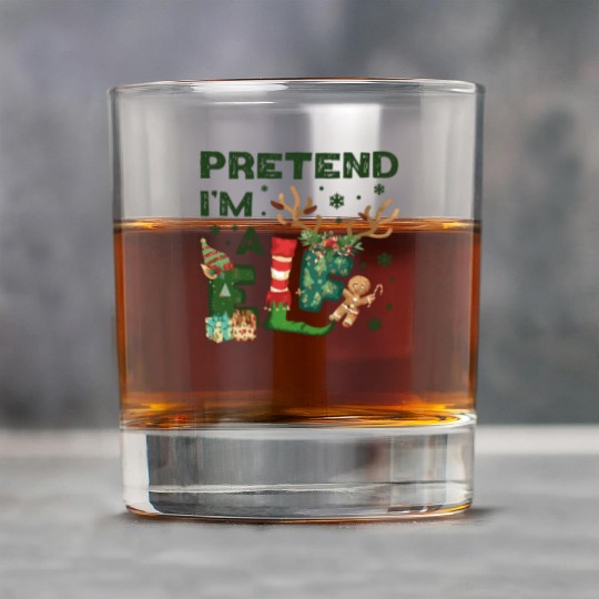 Christmas Funny xmas Pretend I'm a Elf Costume Rock Glasses