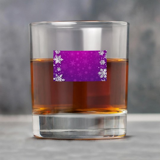 Winter Snowflakes Purple Pattern Rock Glasses