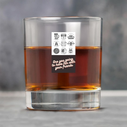 chill Rum with your friends Rock Glasses