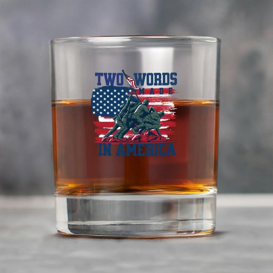 U S Army Veteran Flag 2 Rock Glasses