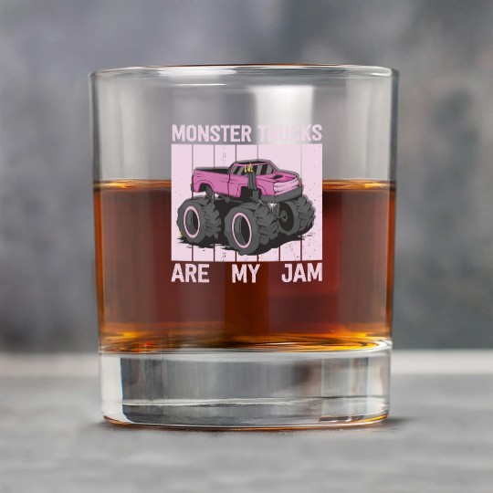 Monster Trucks Are My Jam Vintage Retro Rock Glasses