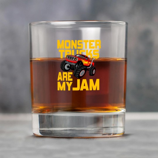 Monster Trucks Are My Jam Vintage Retro Rock Glasses