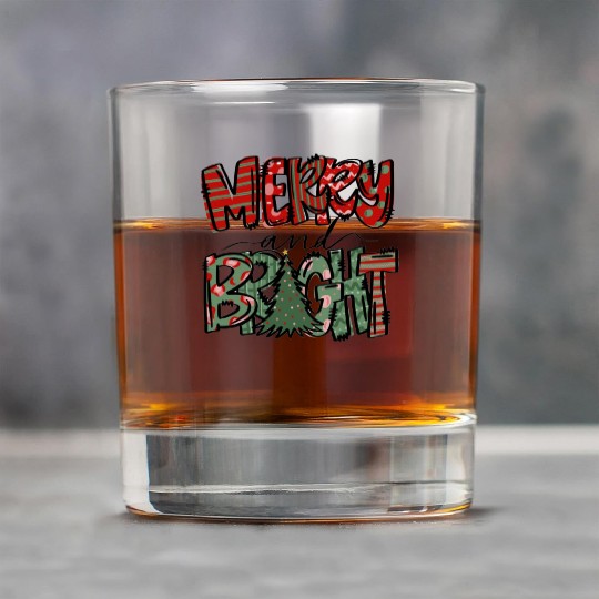 Merry and Bright Rock Glasses