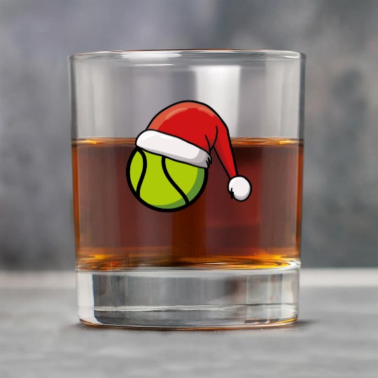 Christmas Tennis Santa Hat Tennis - Tennis Xmas Rock Glasses
