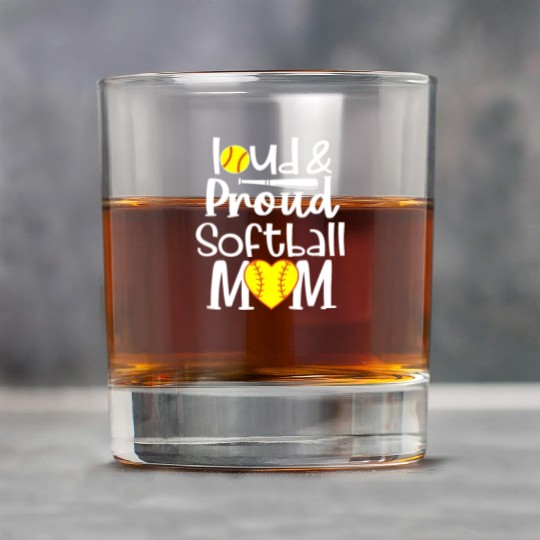Funny Quote Loud Proud Bleached Softball Mom Rock Glasses