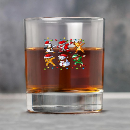 Dabbing Santa Elf Friends Christmas Boys Girls Men Rock Glasses