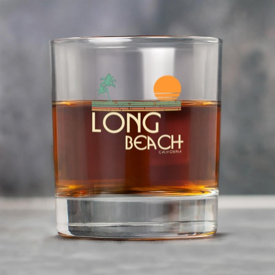 Vintage Long Beach California Rock Glasses