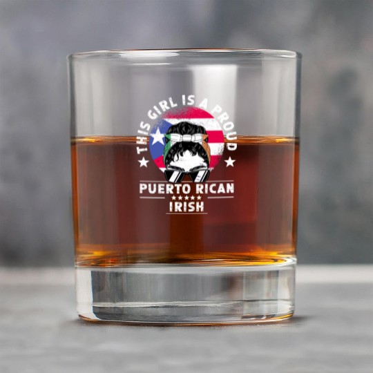 Puerto Rico Flag Ireland Grown Women Girl Rock Glasses