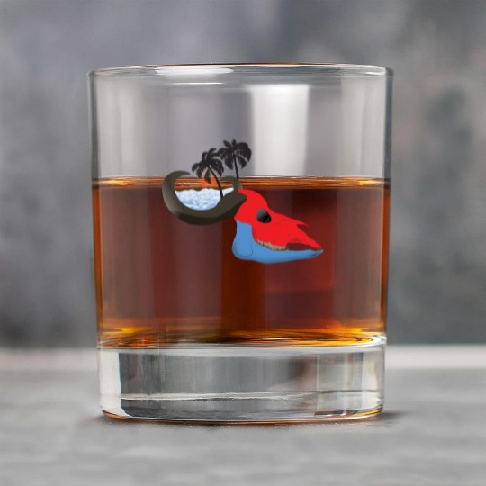 buffalo skull colorful Rock Glasses