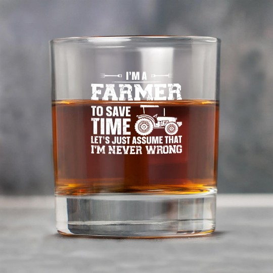 Farming Farmer Vintage Tractor I'm Rock Glasses
