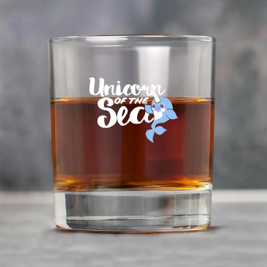 Unicorn of the sea narwhal humor Rock Glasses