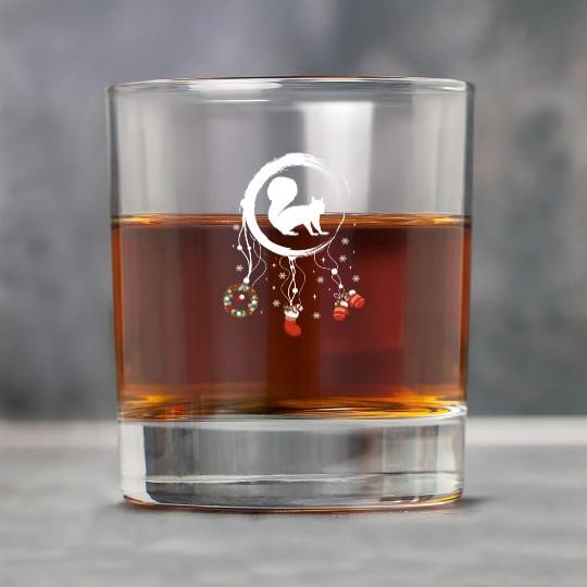 Winter dreamcatcher Christmas Squirrel Rock Glasses