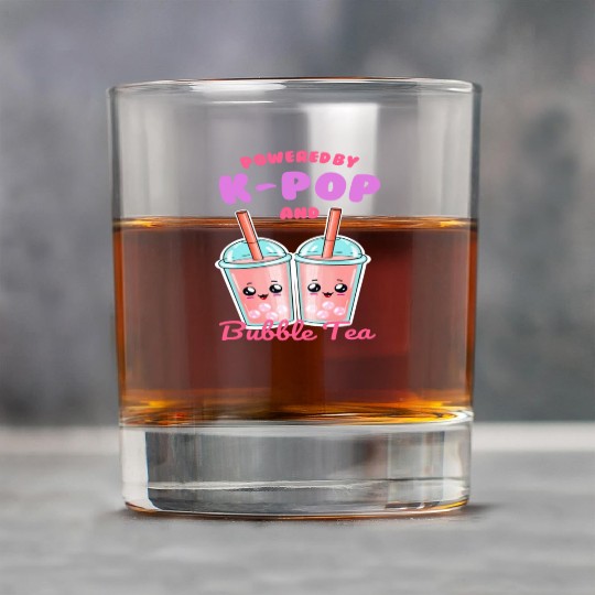 Powered By K POP And Bubble Tea Rock Glasses