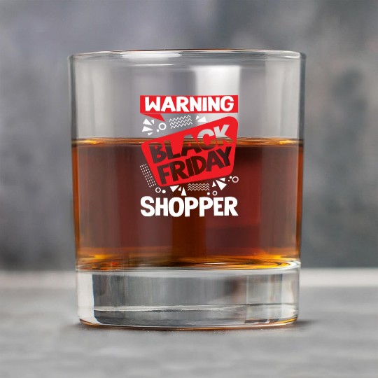 Warning Black Friday Shopper for Shopping Fans Rock Glasses