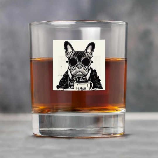 I love dog and coffee Rock Glasses