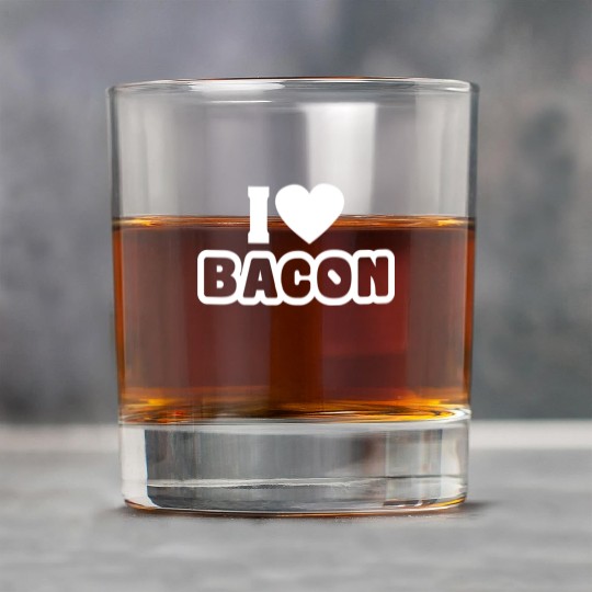 i love bacon classic Rock Glasses