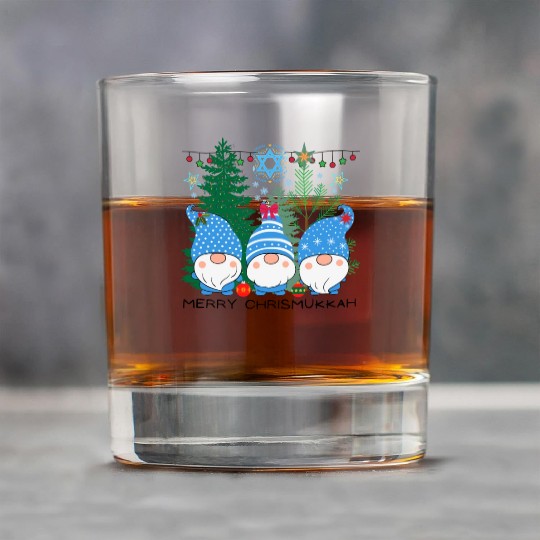 Merry Christmukkah, Jewish Christmas, Hanukkah Rock Glasses