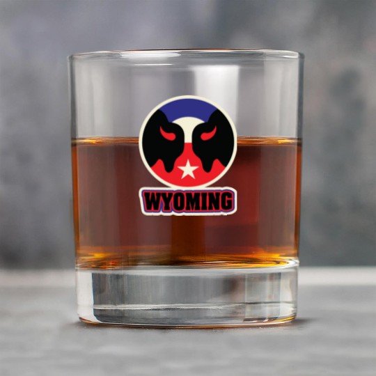 US States WYOMING Rock Glasses