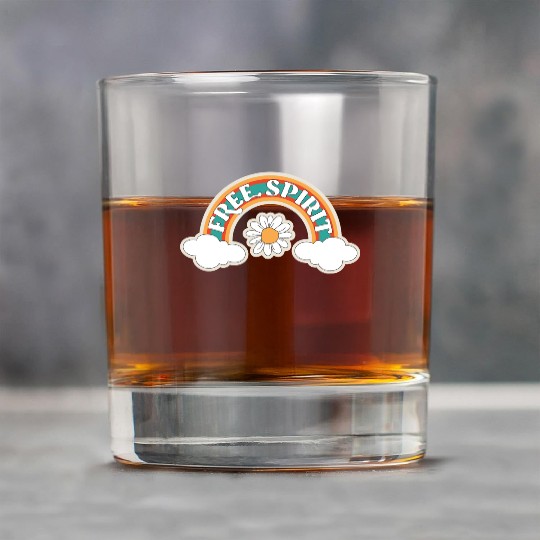 Free spirit affirmation Rock Glasses