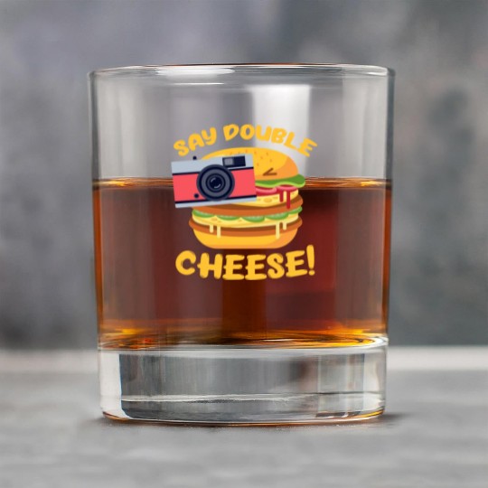 Say Double Cheese Burger Rock Glasses