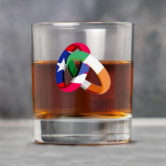 Puerto Rico Flag Ireland Ring Marriage Wedding Rock Glasses