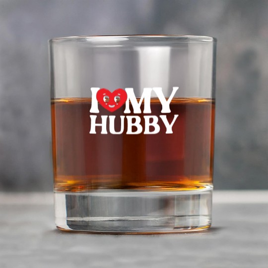 I Love My Hubby Valentines Day Marriage Cupid Love Rock Glasses