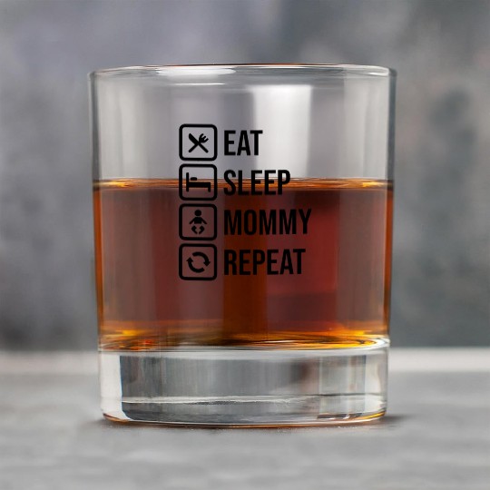 eat sleep mommy repeat Rock Glasses