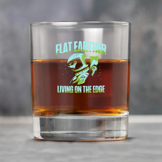 Flat Earther Living On The Edge Flat Earth Society Rock Glasses