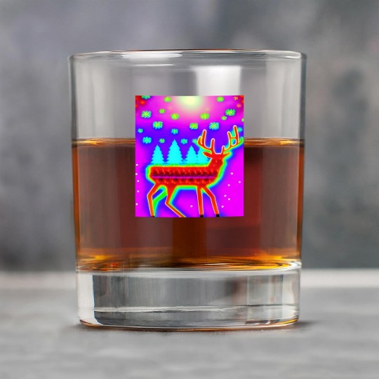 Retro Christmas Reindeer Rock Glasses