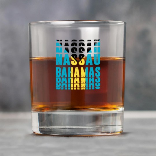 Nassau Bahamas flag design Rock Glasses