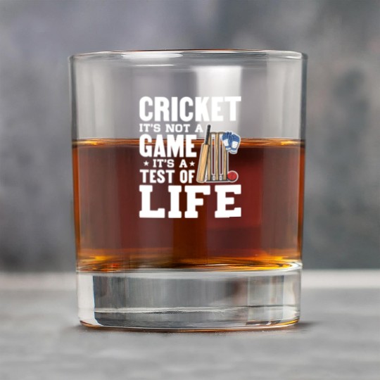 Cricket It's Not A Game It's A Test of Life Rock Glasses