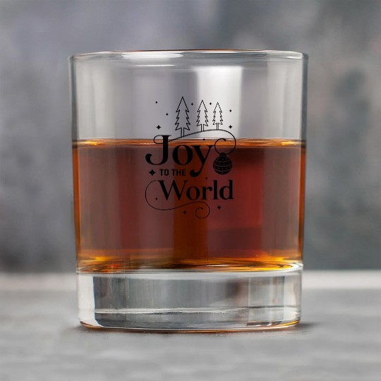 Joy to the World Christmas Presents Gift Ideas Rock Glasses