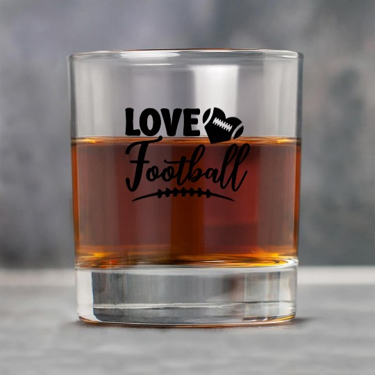 Love Football Game Day American Football Lovers Rock Glasses