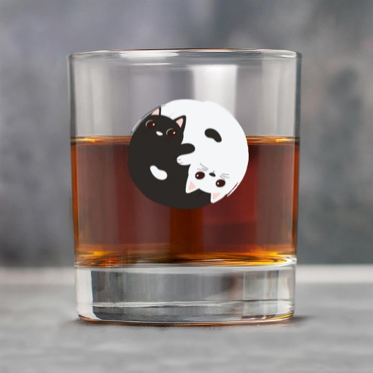 ying yang cat Rock Glasses