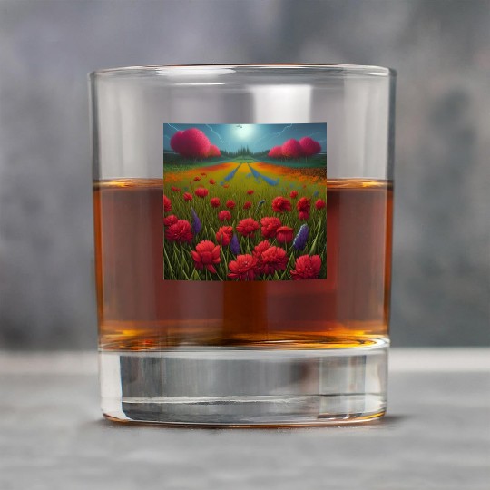 Beautiful Flowers along the Field Road Horizon Rock Glasses