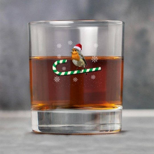 Robin Bird Watching Redbreast Birding Christmas Rock Glasses
