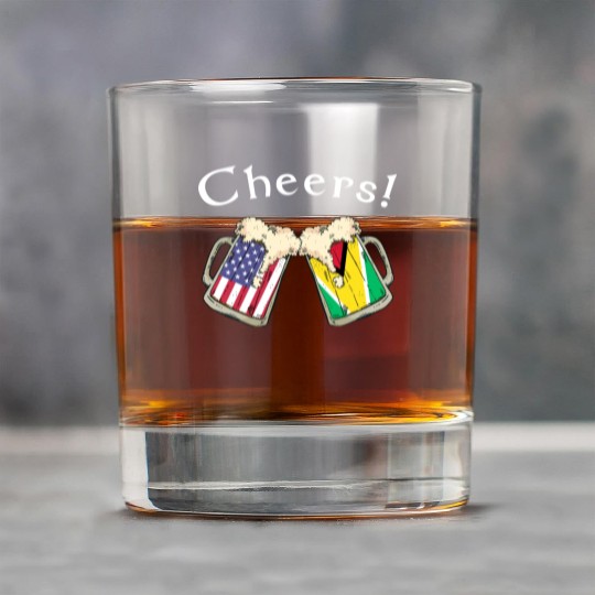 Guayanese American Grown Country Cheers Beer Drink Rock Glasses