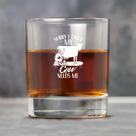 Sorry I Can't My Cow Needs Me Animals Cows Farm Rock Glasses