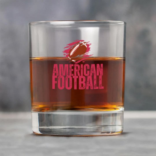 Red American Football Sport Design Game Day Tees Rock Glasses