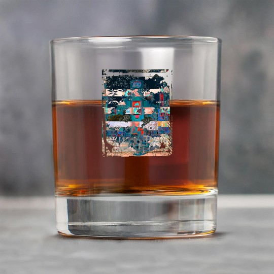 Japan City Night Streets View Collage Art 97 Rock Glasses