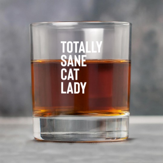 Totally Sane Cat Lady Purrfectly Crazy Cat Lover K Rock Glasses